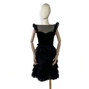 Vintage MATTIOLO black cocktail dress sz. 6